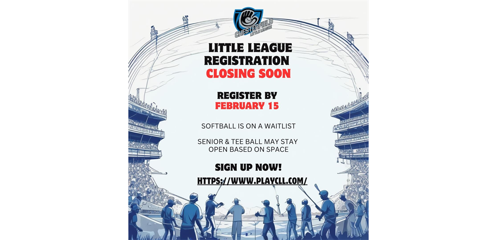 Little League Registration Closing Soon!